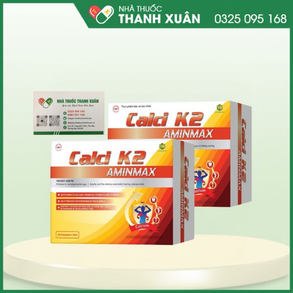 Calci K2 Aminmax - Bổ sung canxi, vitamin D3, vitamin K2